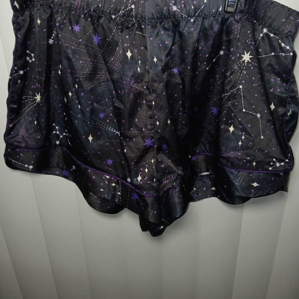 Adore Me Black and Purple Constellation Pajama Top - Picture 4 of 5